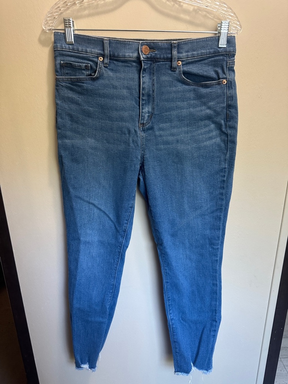 Loft High Rise Skinny Ankle Cut Jeans